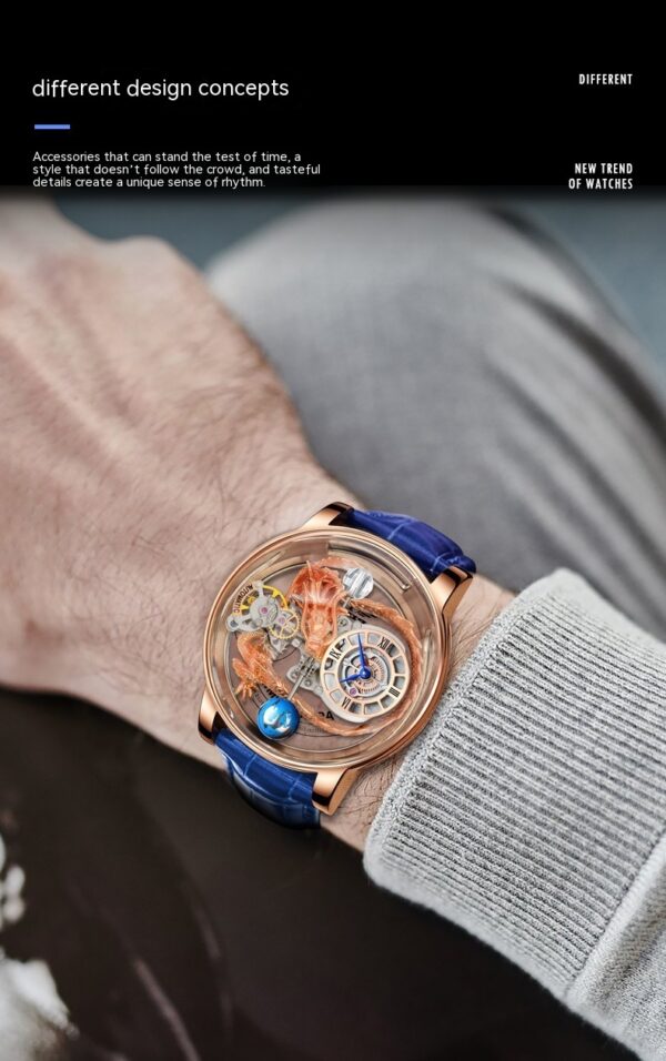 Men's Fashion Tourbillon Good Luck Comes Watch - Image 9