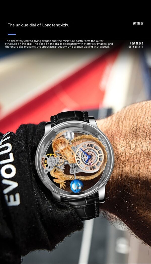 Men's Fashion Tourbillon Good Luck Comes Watch - Image 4