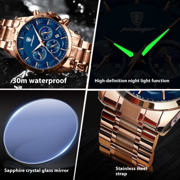 Waterproof Multifunctional Men's Quartz Watch Sports - Image 4